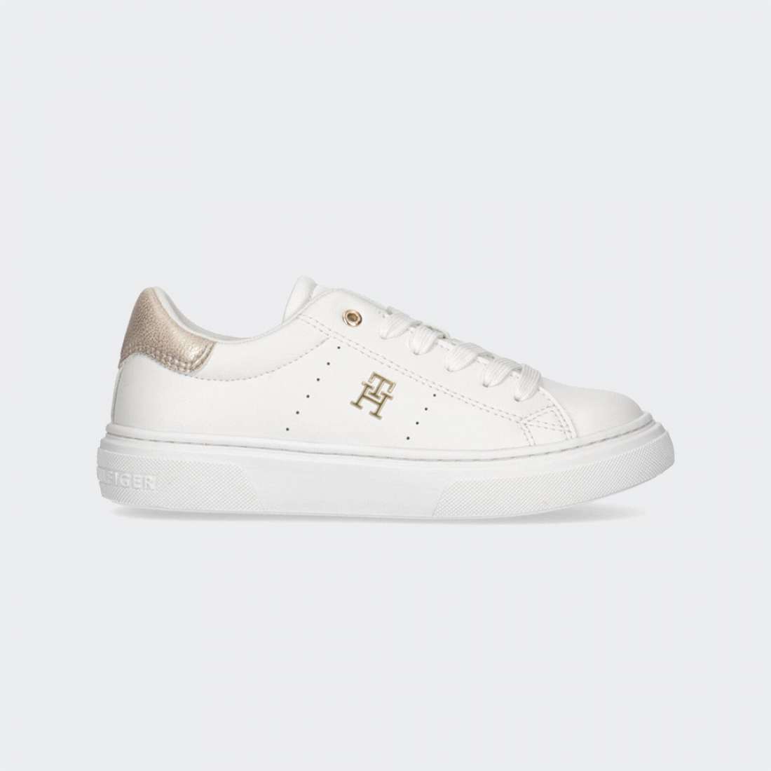 TOMMY HILFIGER LOW CUT J WHITE/PLATINUM