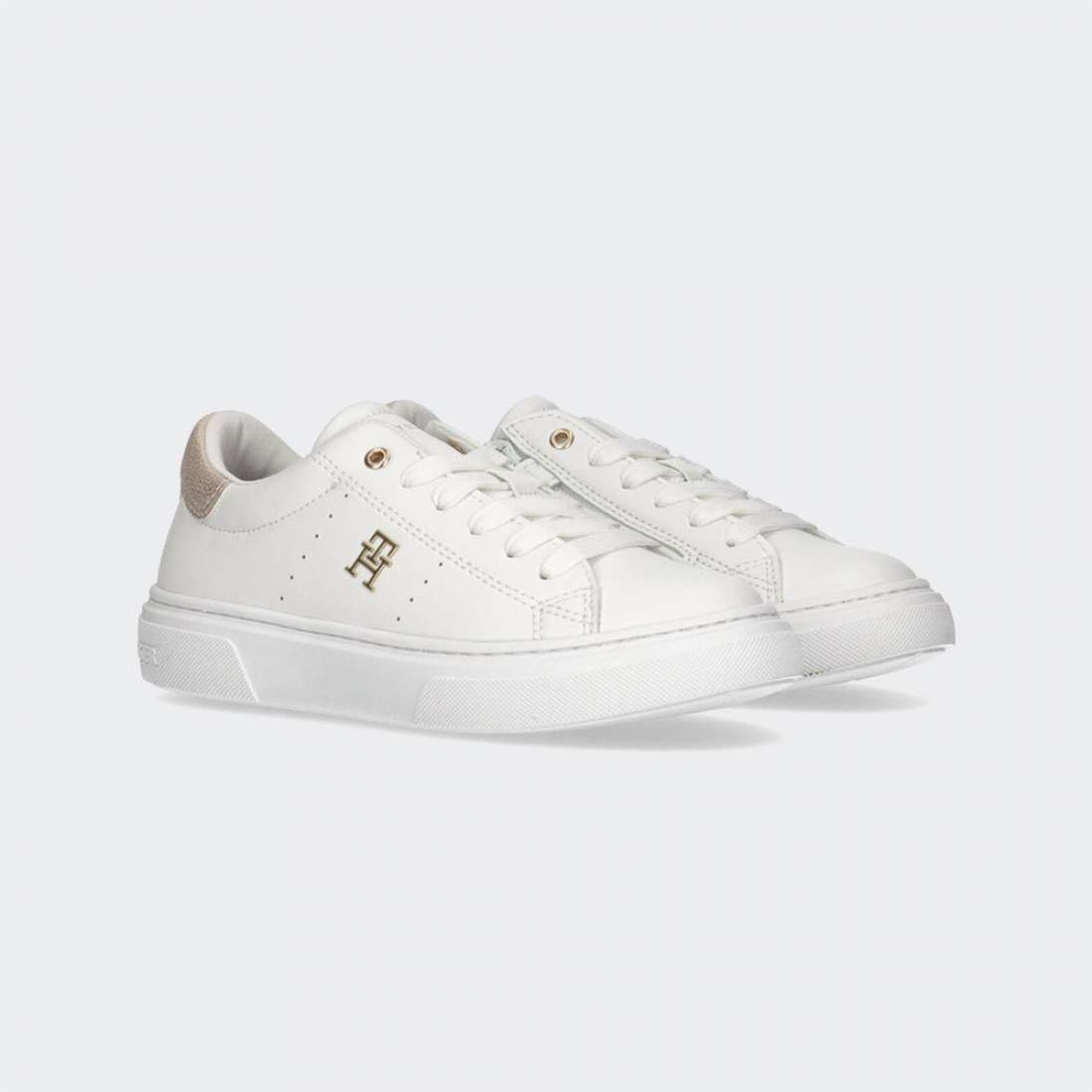 TOMMY HILFIGER LOW CUT J WHITE/PLATINUM