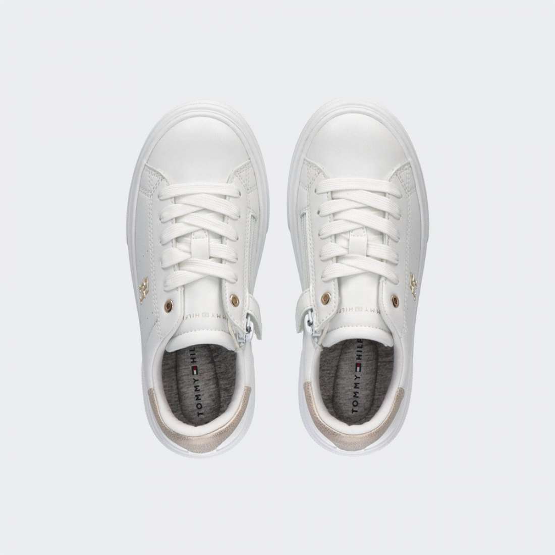 TOMMY HILFIGER LOW CUT J WHITE/PLATINUM