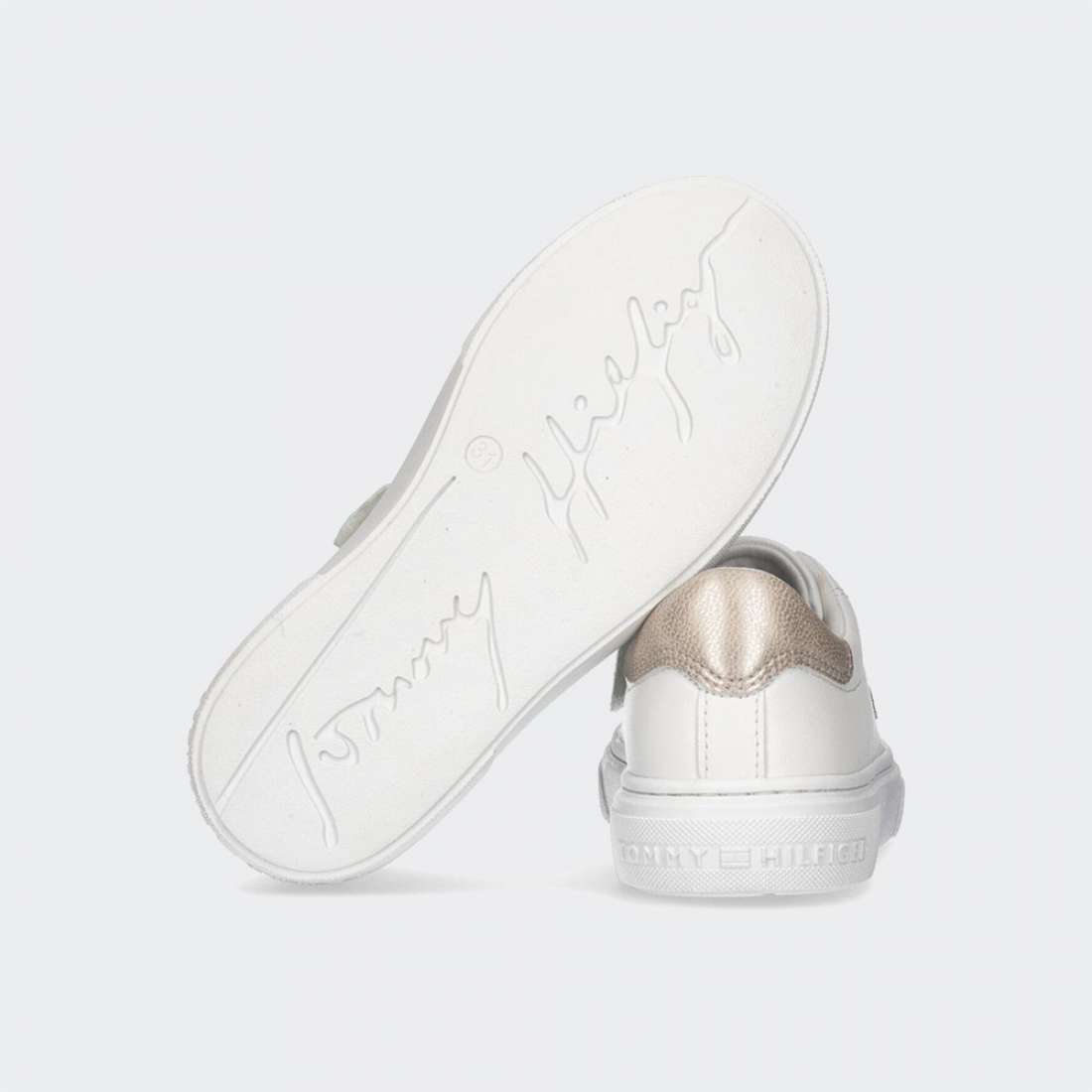 TOMMY HILFIGER LOW CUT J WHITE/PLATINUM