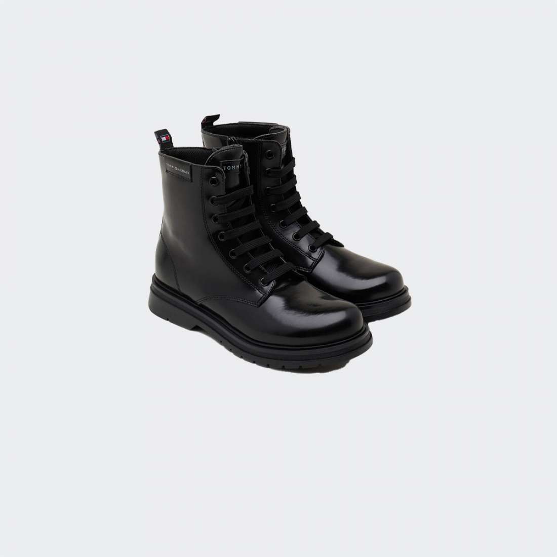 BOTAS TOMMY HILFIGER LACE UP ANKLE BOOTS BLACK