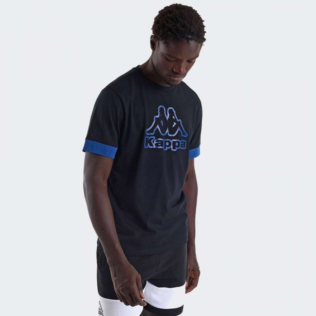 TSHIRT KAPPA DLOT BLACK/BLUE SAPPHIRE