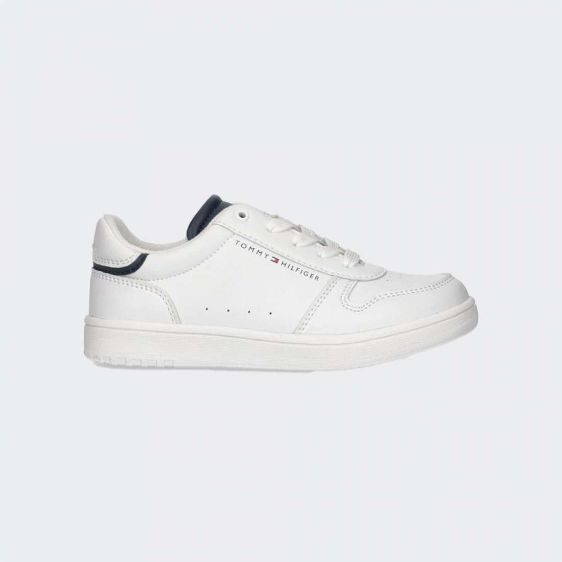 TOMMY HILFIGER LOW CUT LACE UP WHITE/BLUE