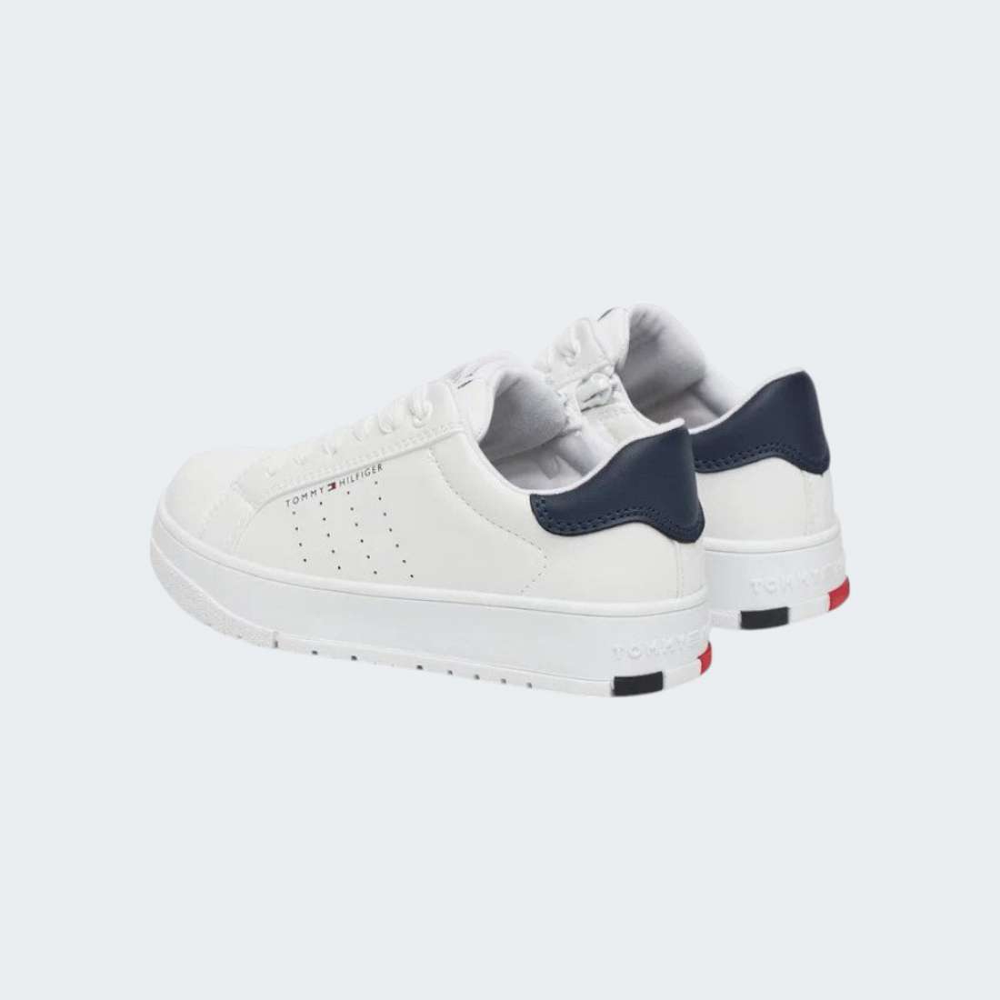 TOMMY HILFIGER LOW CUT LACE UP WHITE/BLUE