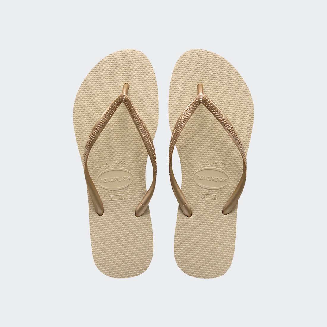 HAVAIANAS SLIM SAND GREY/LIGHT GOLDEN