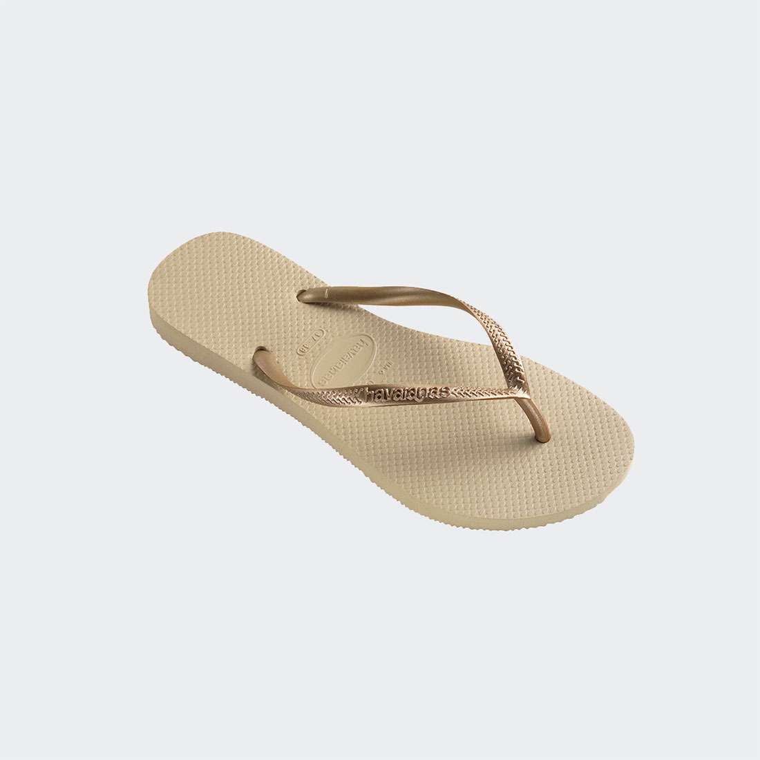 HAVAIANAS SLIM SAND GREY/LIGHT GOLDEN