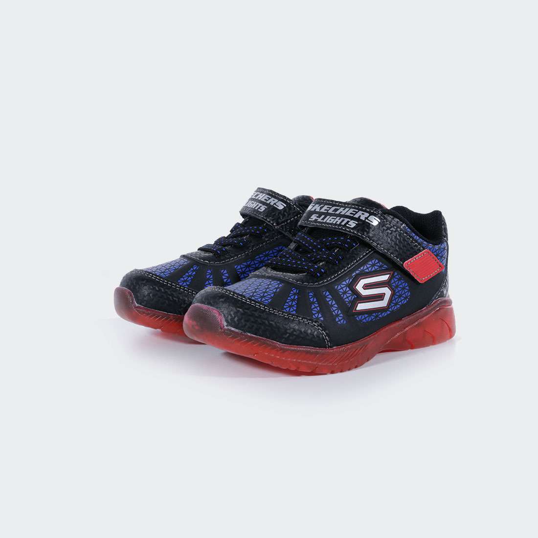 SKECHERS ILLUMI-BRIGHT BLACK/RED/BLUE