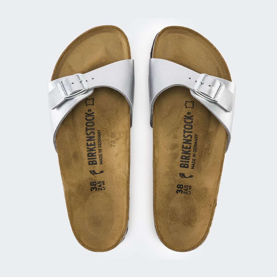 SANDÁLIAS BIRKENSTOCK MADRID SILVER