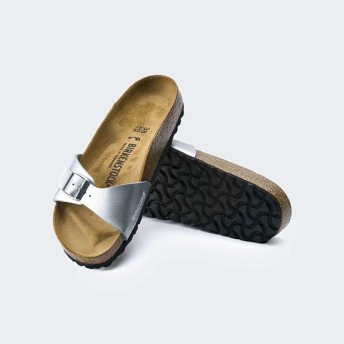 SANDÁLIAS BIRKENSTOCK MADRID SILVER