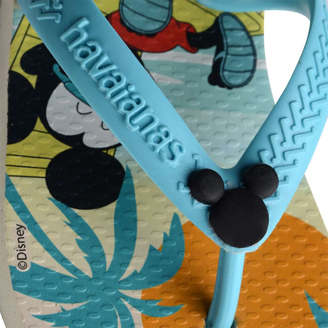 HAVAIANAS KIDS BABY DISNEY CLASSICS II BEIGE STRAW/BLUE