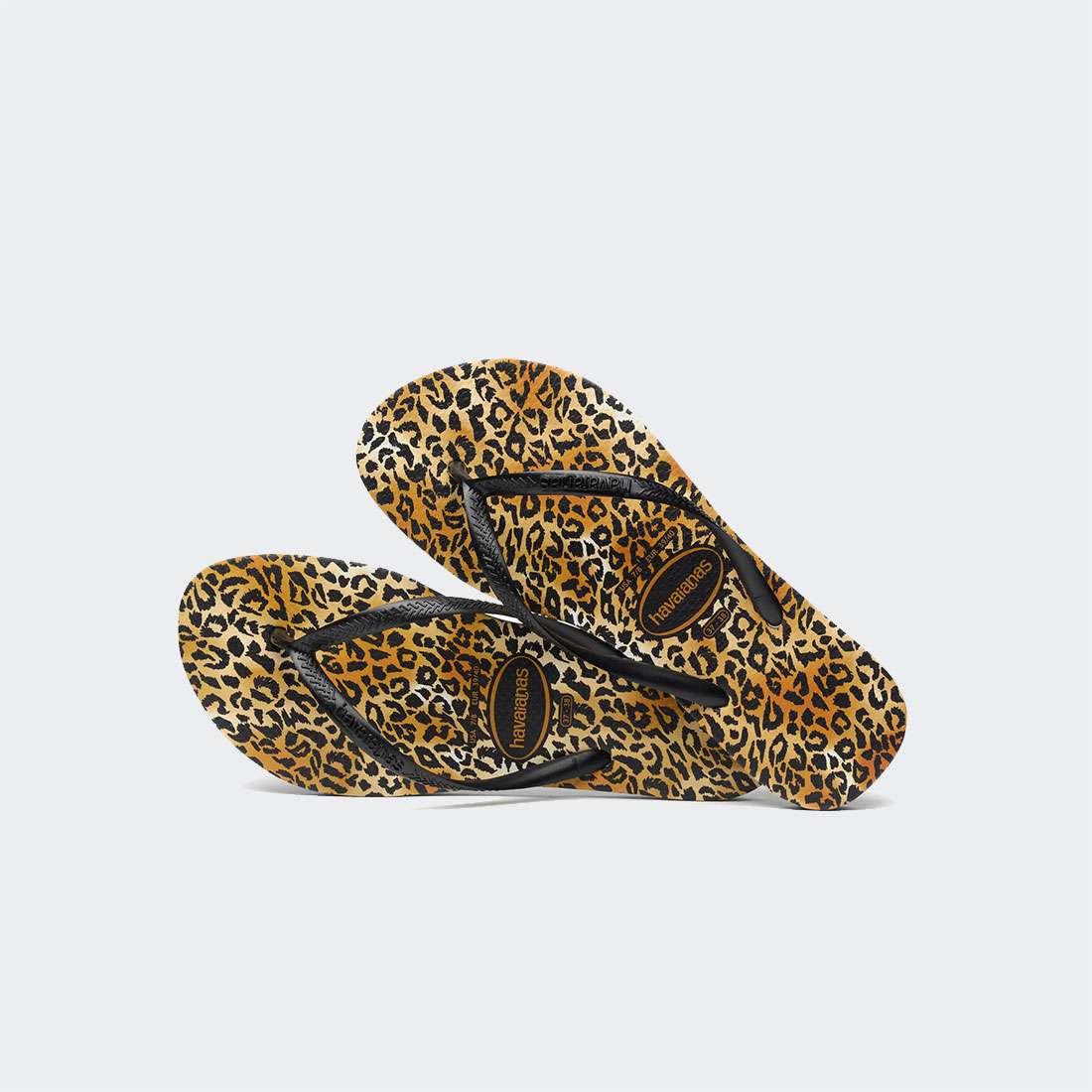 HAVAIANAS SLIM LEOPARD BLACK