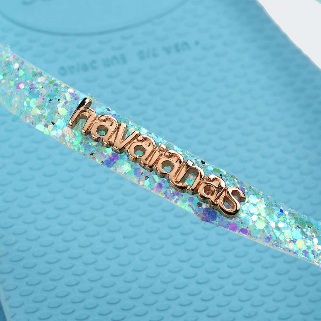 HAVAIANAS SLIM GLITTER FLOURISH NAUTICAL BLUE