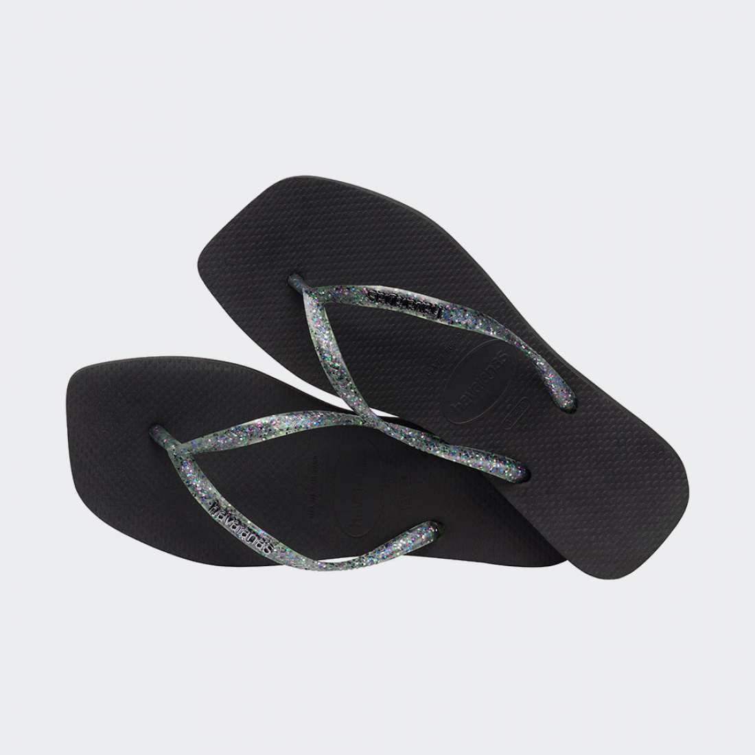 HAVAIANAS SQUARE LOGO METALLIC BLACK