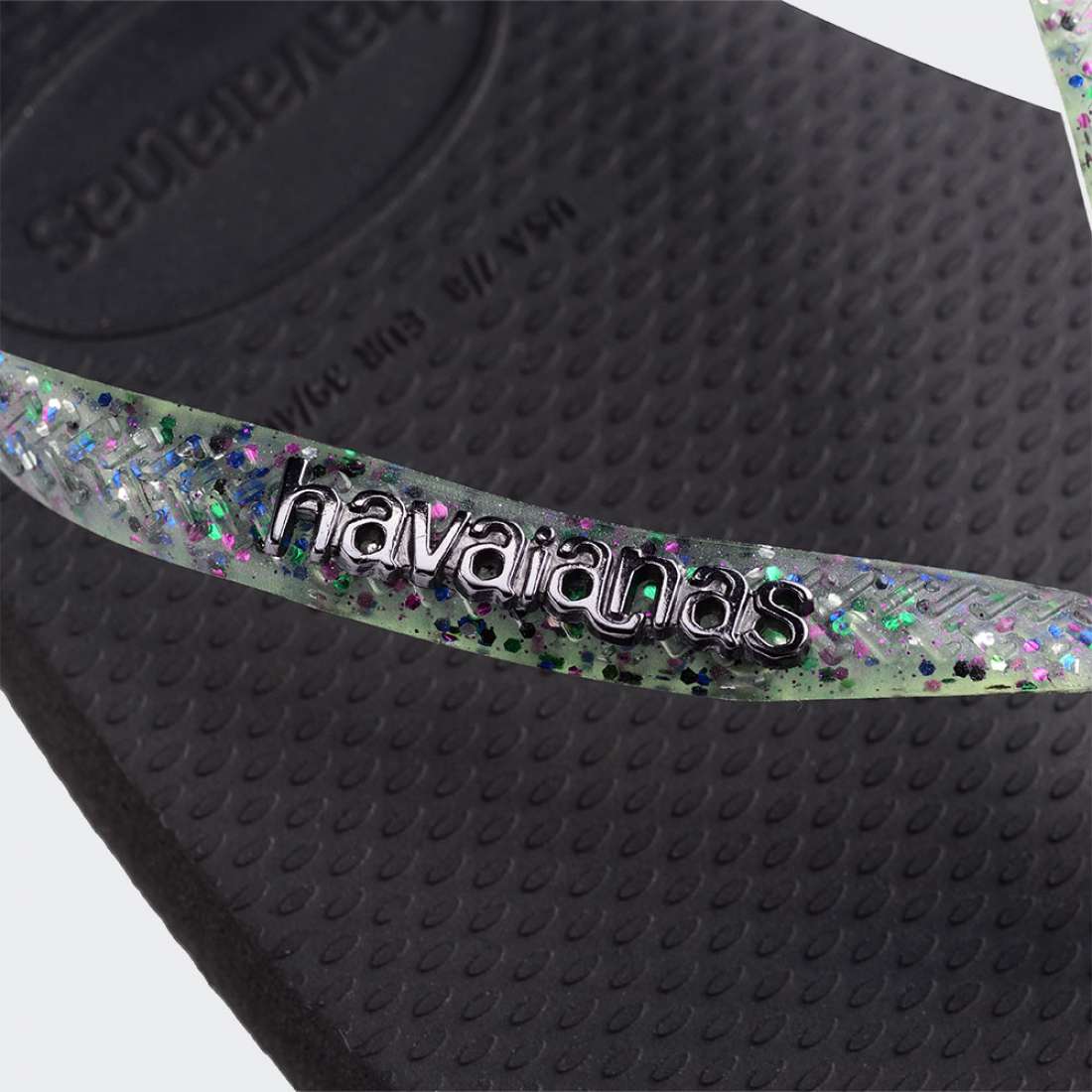 HAVAIANAS SQUARE LOGO METALLIC BLACK