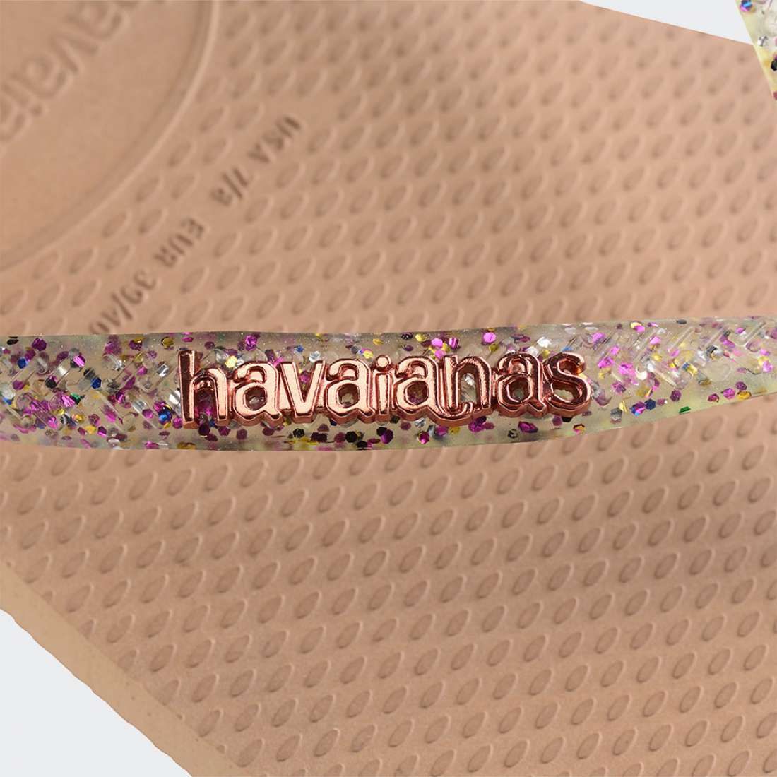 HAVAIANAS SQUARE LOGO METALLIC ROSE GOLD