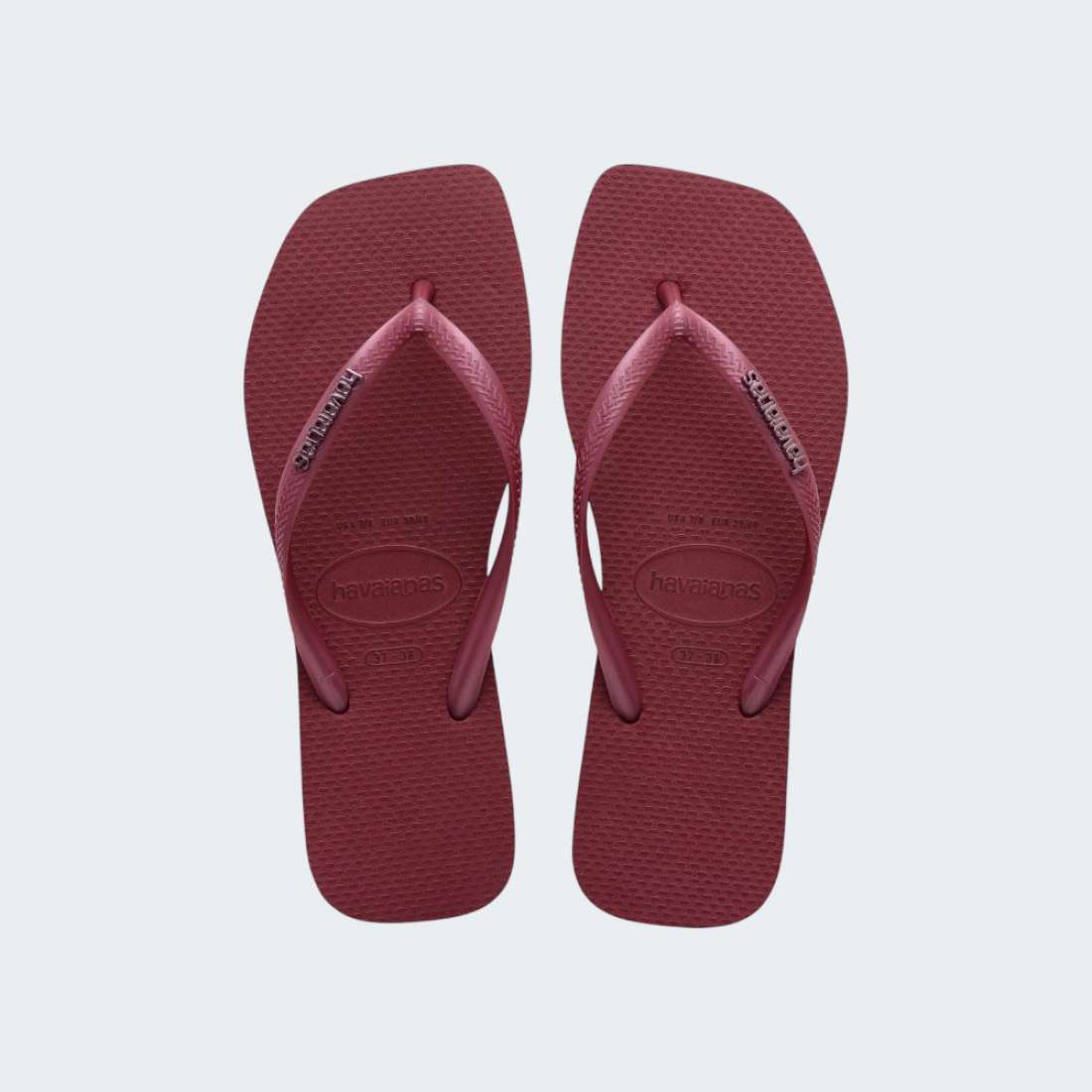 HAVAIANAS SLIM SQUARE LOGO METALLIC AMARANTH