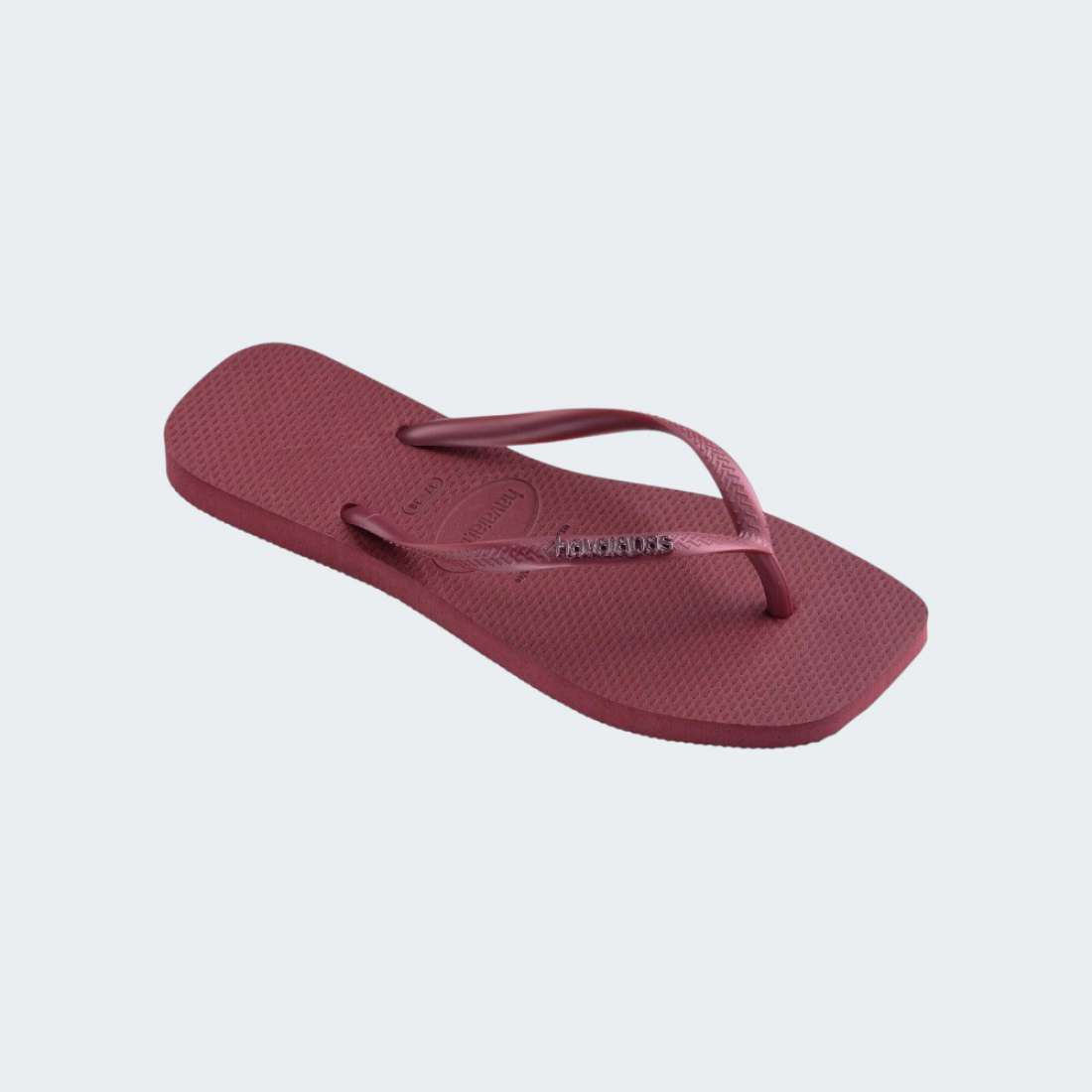 HAVAIANAS SLIM SQUARE LOGO METALLIC AMARANTH