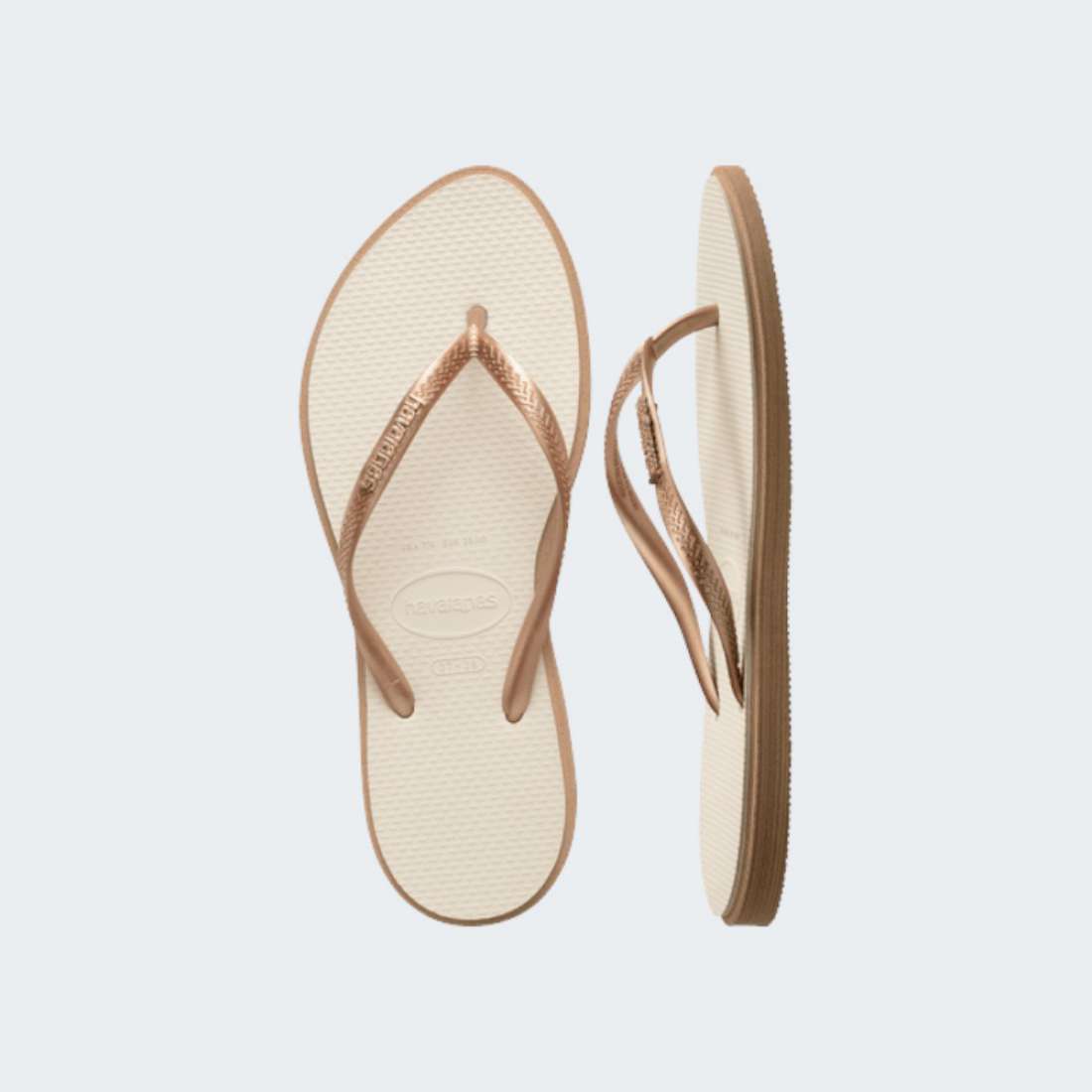 HAVAIANAS SLIM POINT ROSE GOLD/BEIGE