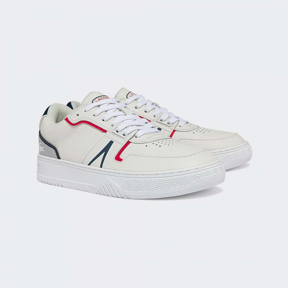 LACOSTE L001 WHT/NAVY/RED