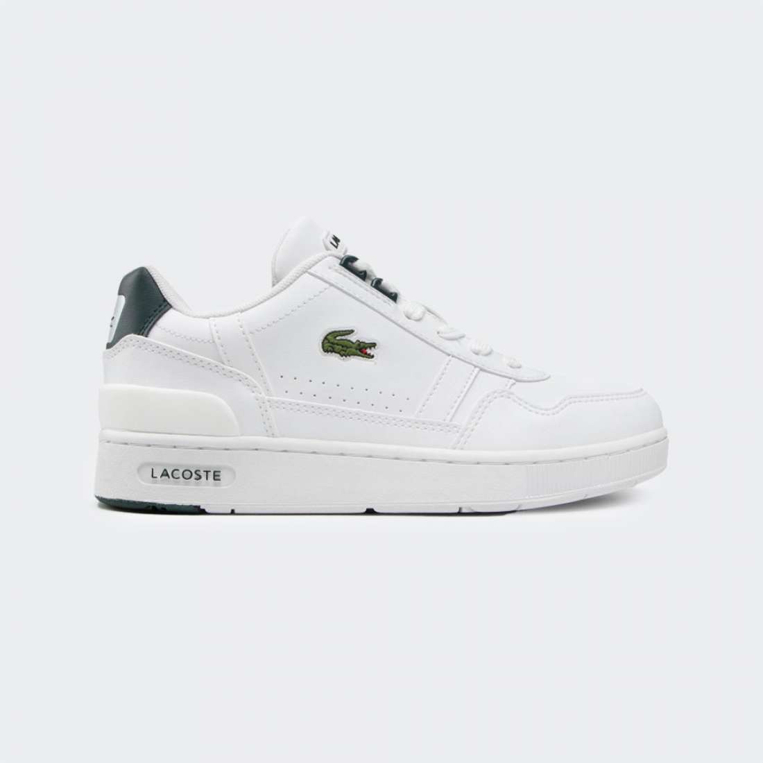 LACOSTE T-CLIP WHT/DK GRN