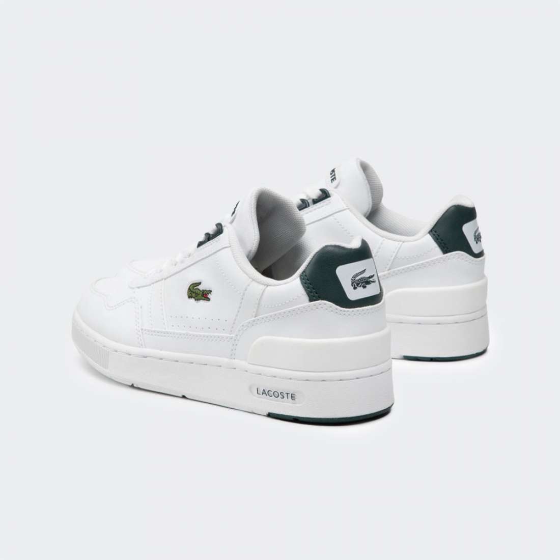 LACOSTE T-CLIP WHT/DK GRN