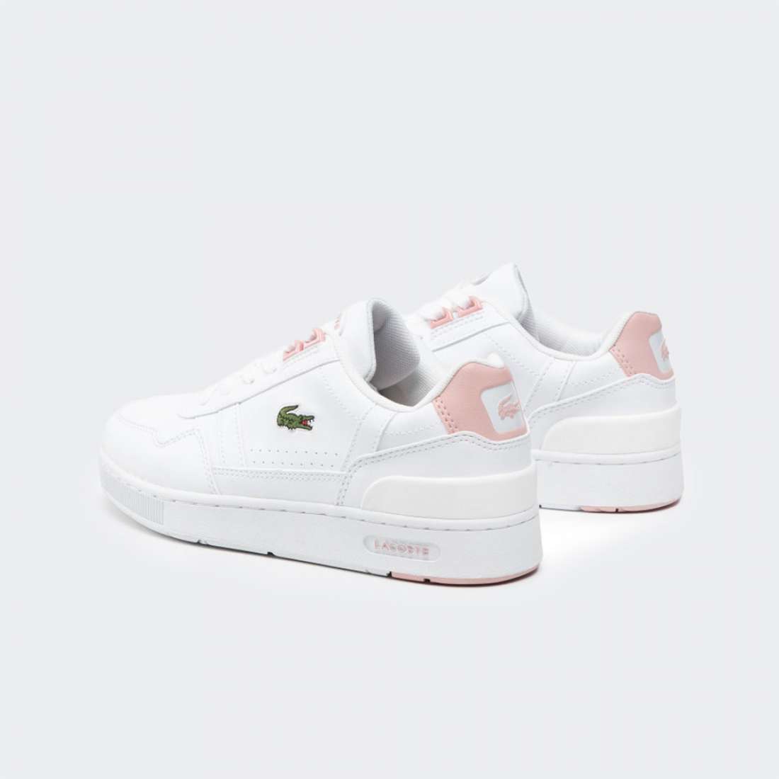 LACOSTE T-CLIP WHITE/ LT PINK