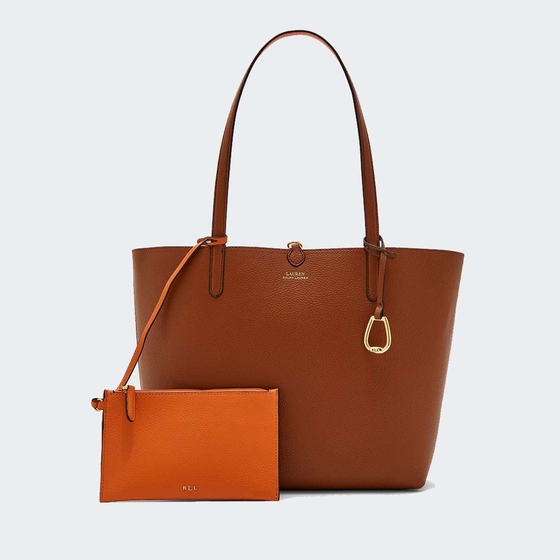 MALA RALPH LAUREN FAUX PEBBLE TAN/ORANGE