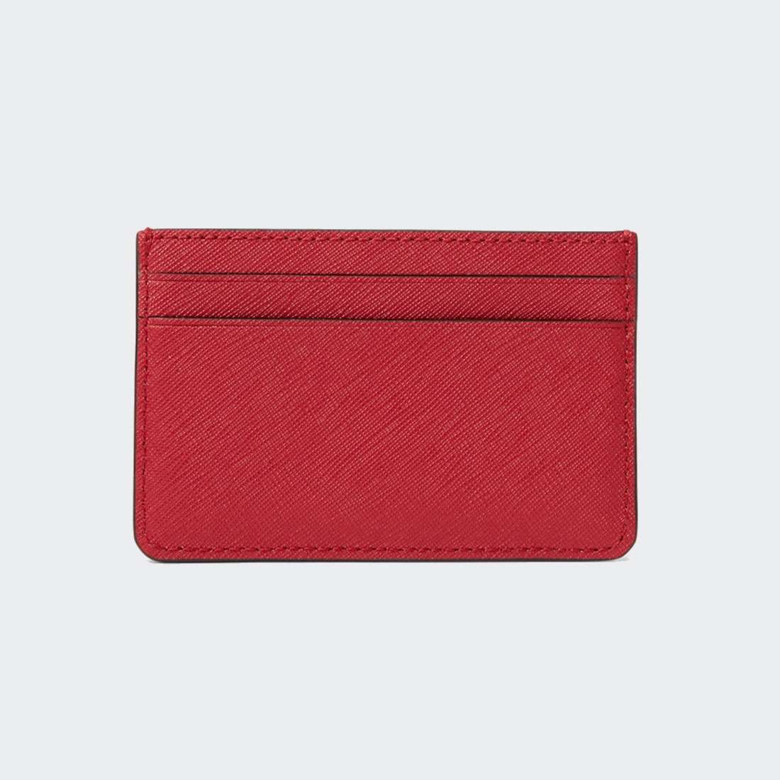 PORTA-CARTÕES RALPH LAUREN  CROSSHATCH LEATHER RED