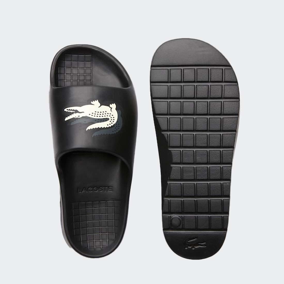 CHINELOS LACOSTE CROCO 2.0 BLK/OFF WHT