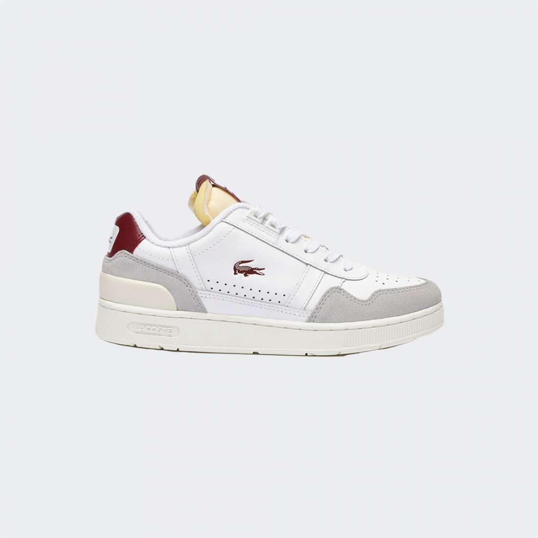 LACOSTE T-CLIP WHT/BURG