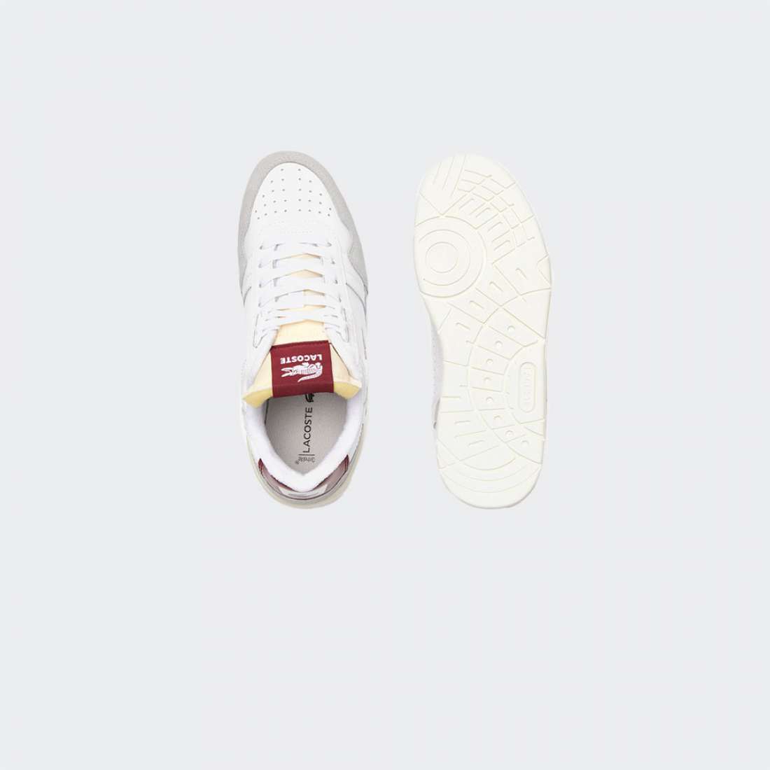 LACOSTE T-CLIP WHT/BURG