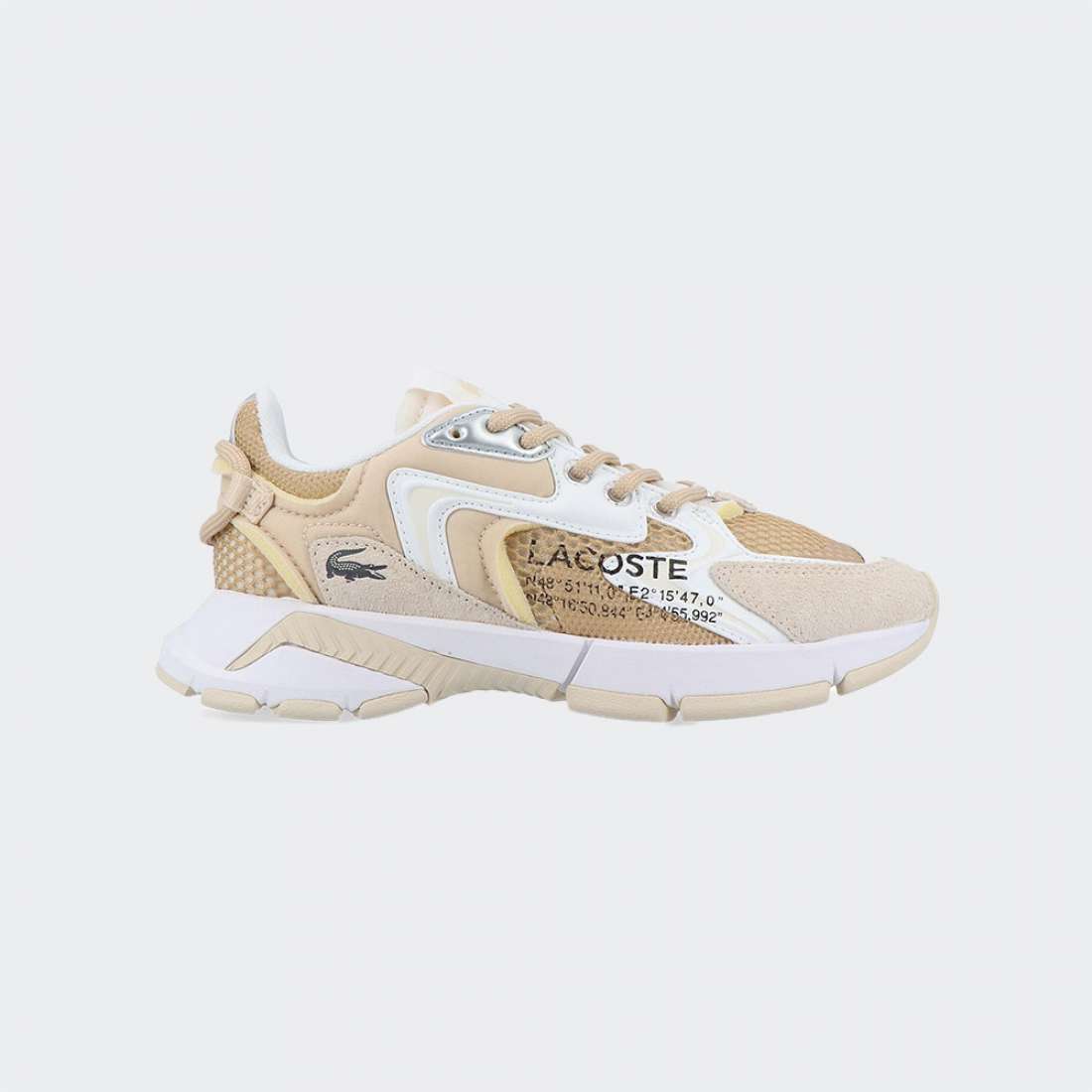 LACOSTE L003 NEO TEXTILE LT TAN/WHT