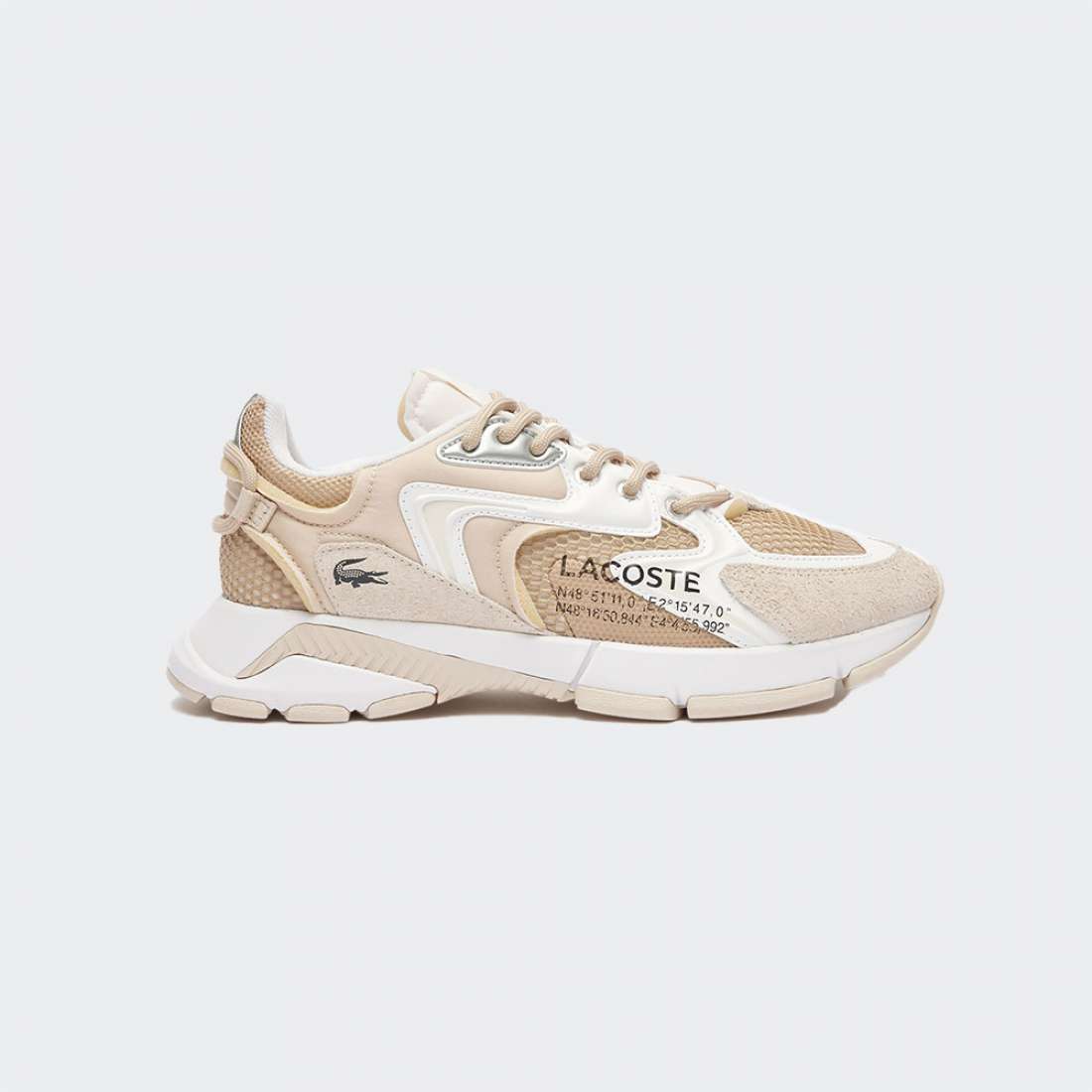 LACOSTE L003 NEO TEXTILE LT TAN/WHT