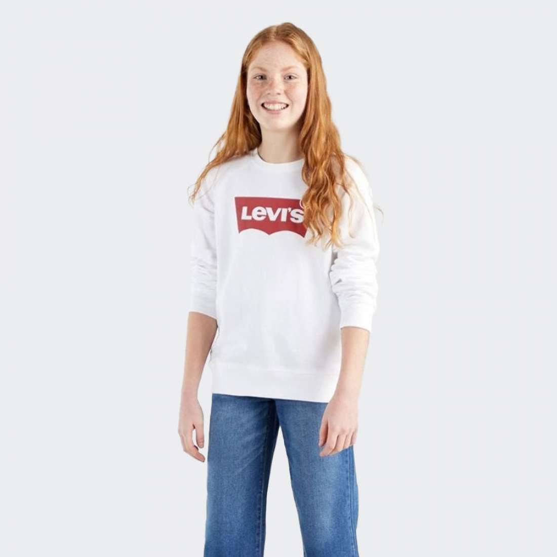 SWEATSHIRT LEVI´S KEY ITEM LOGO WHITE/RED