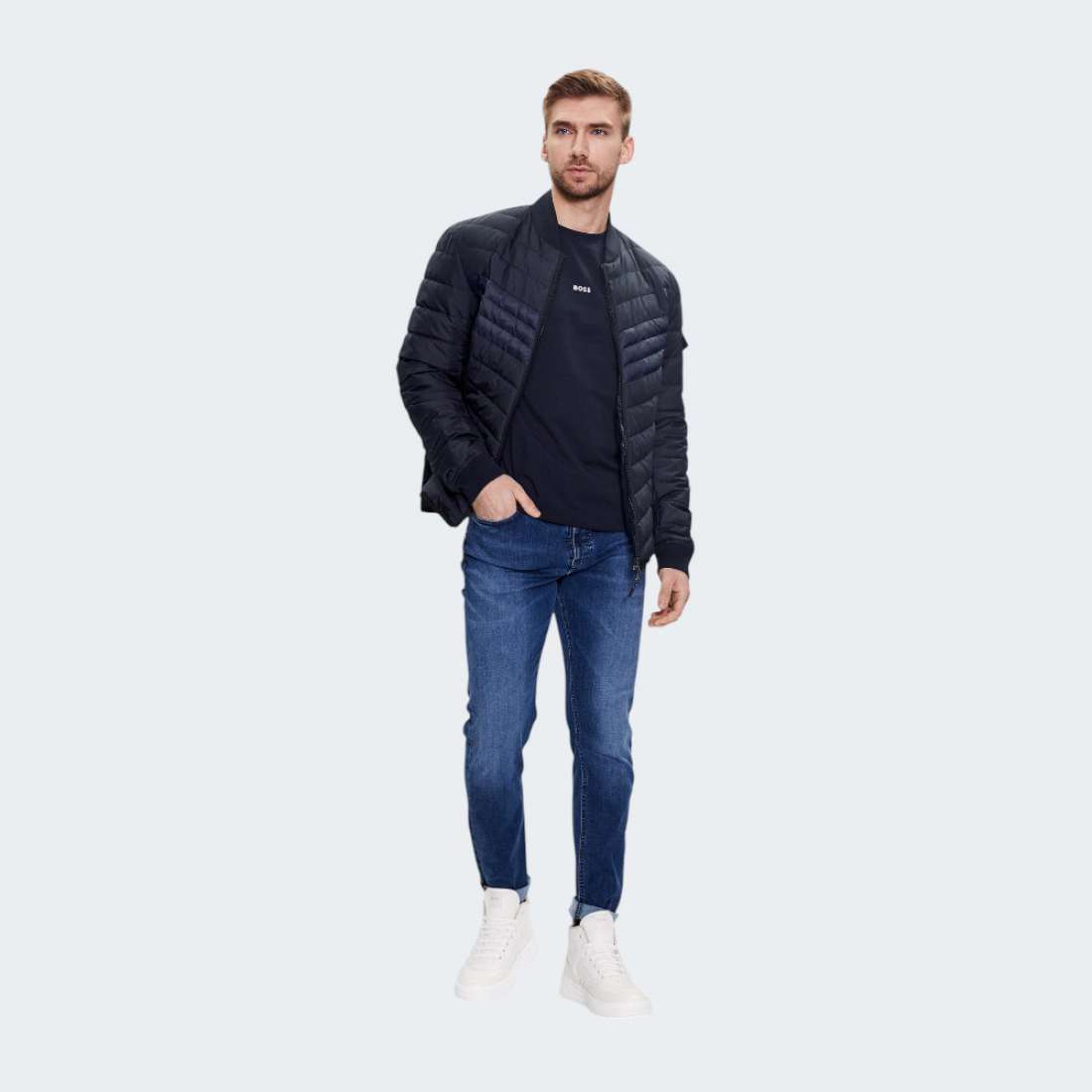 TSHIRT BOSS TCHUP DARK BLUE