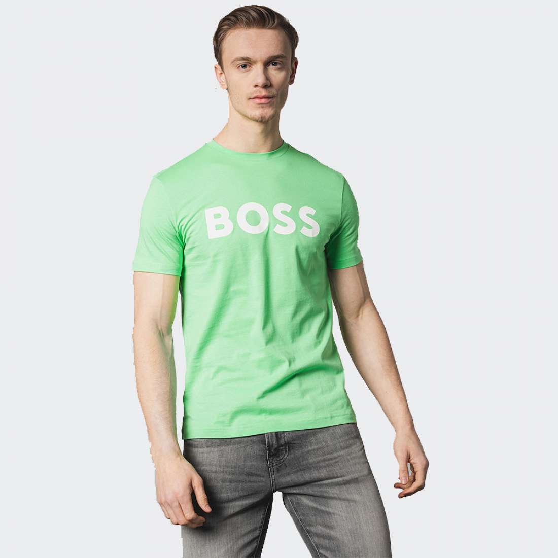 TSHIRT BOSS THINKING OPEN GREEN