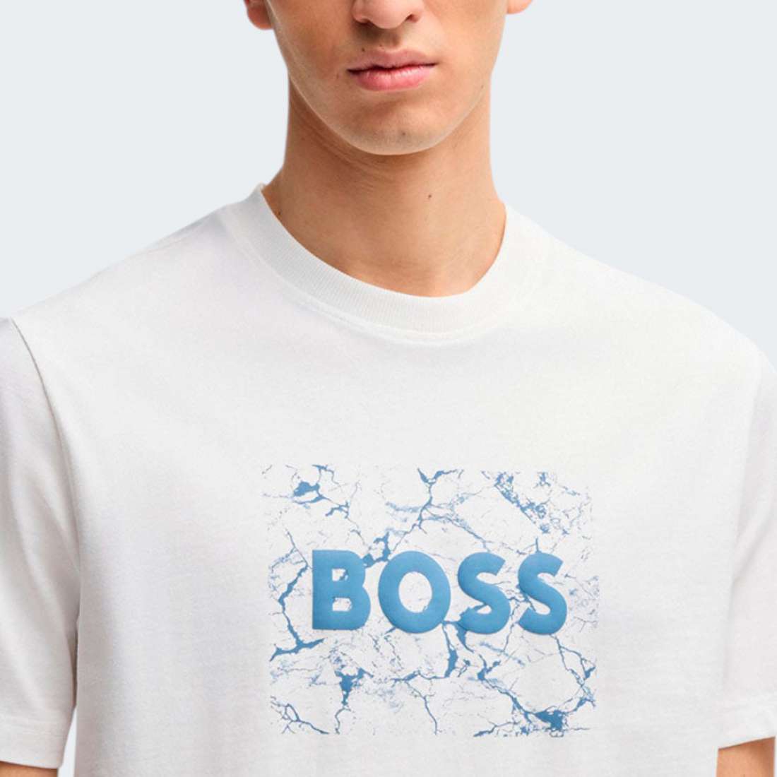 TSHIRT BOSS LOGOSPACE WHITE