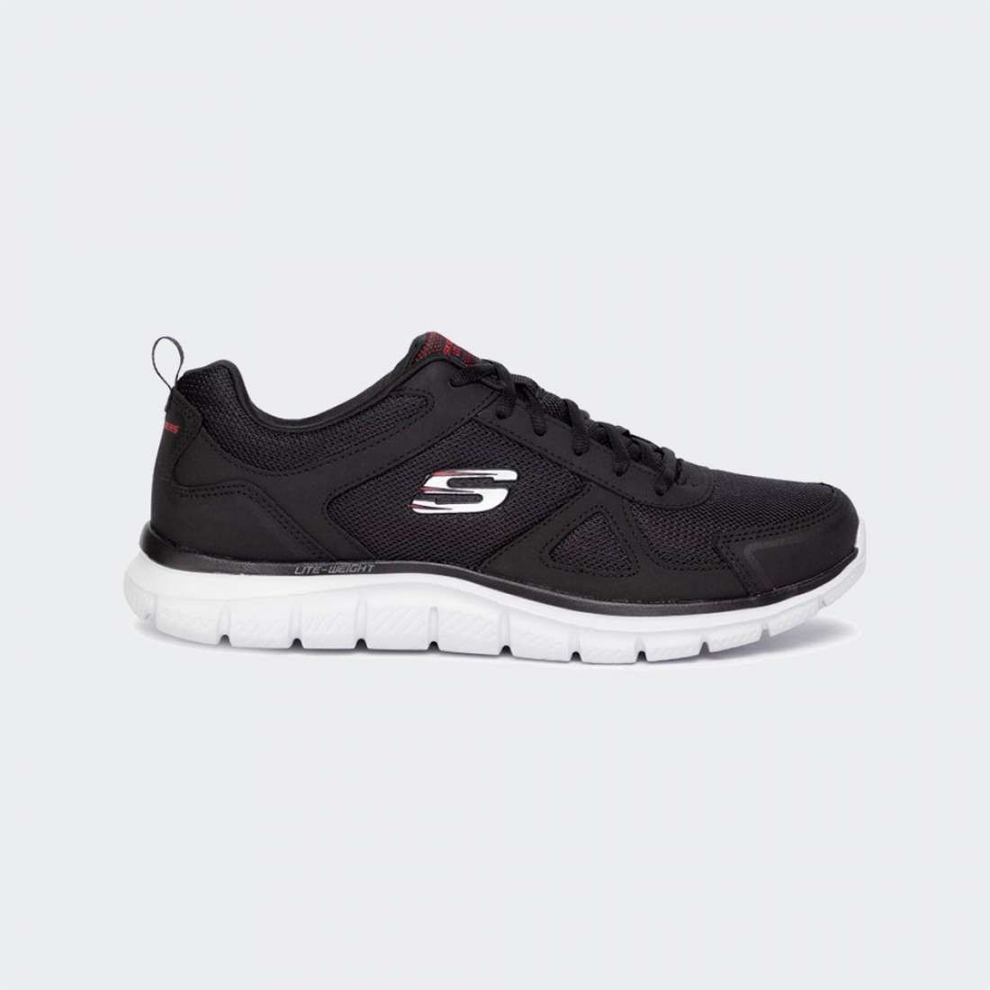 SKECHERS TRACK BLACK/RED