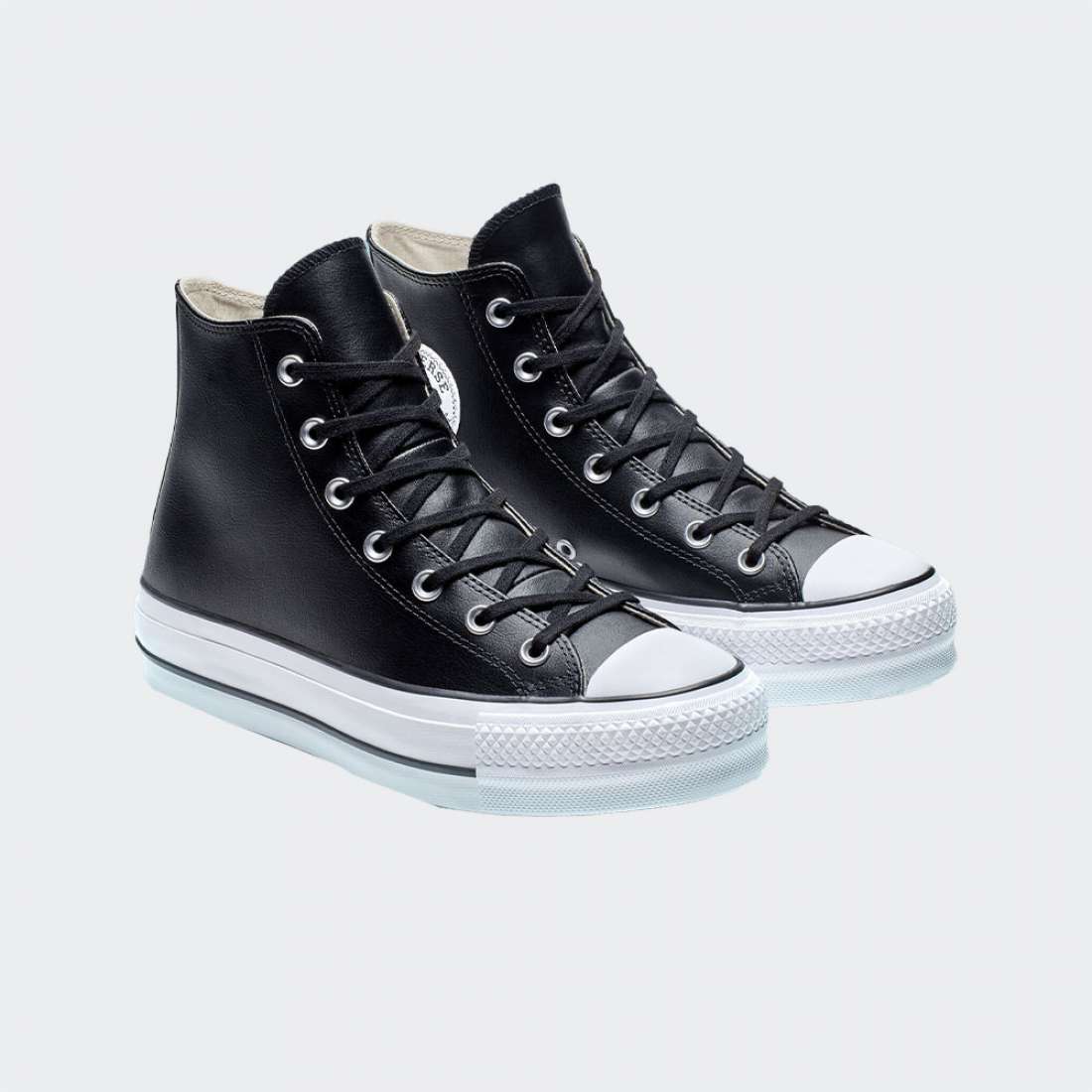 Converse Women's Chuck Taylor All Star Lift Clean Sneaker,  Black/Black/White, 5.5