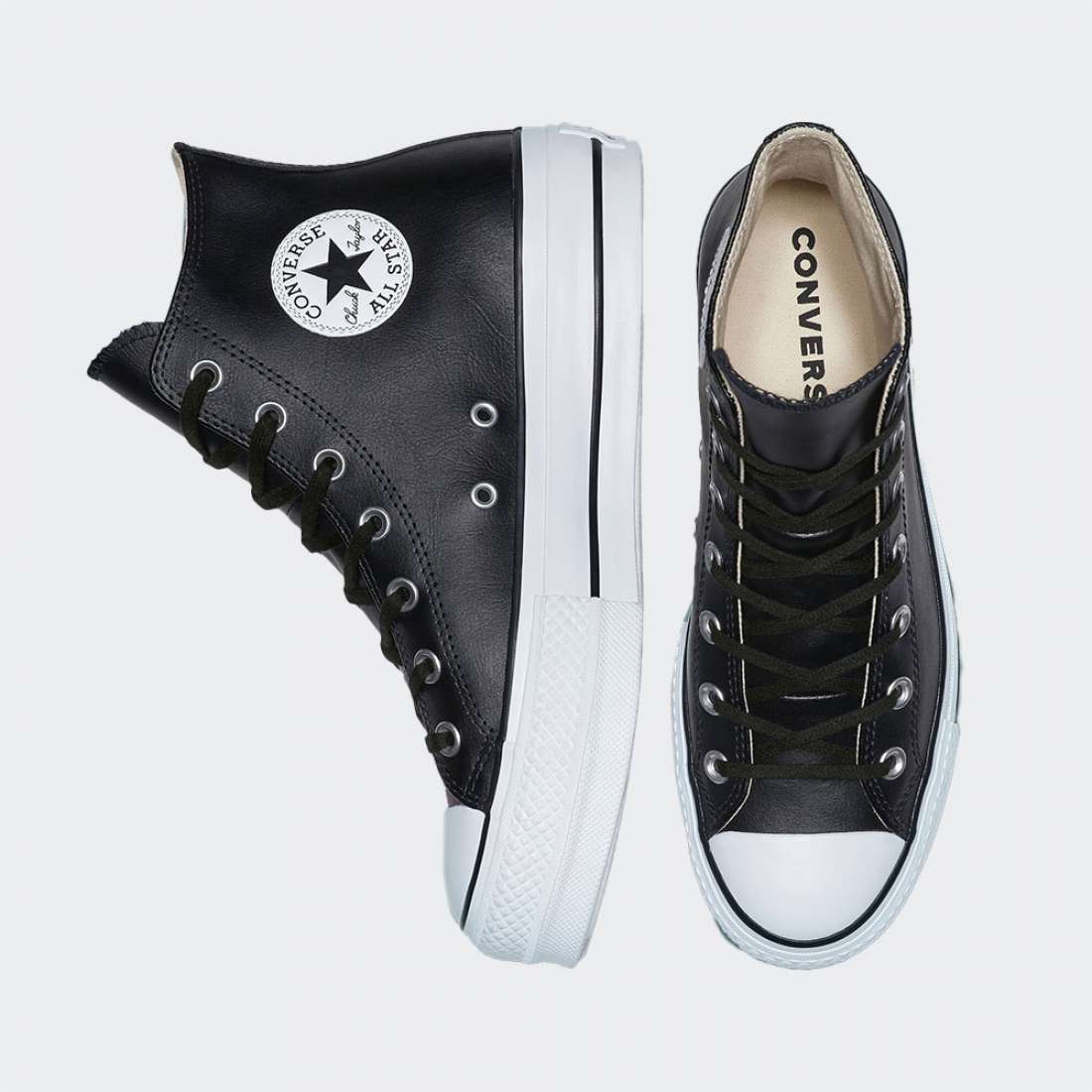 CONVERSE CHUCK TAYLOR ALL STAR LIFT CLEAN BLACK/BLACK/WHITE