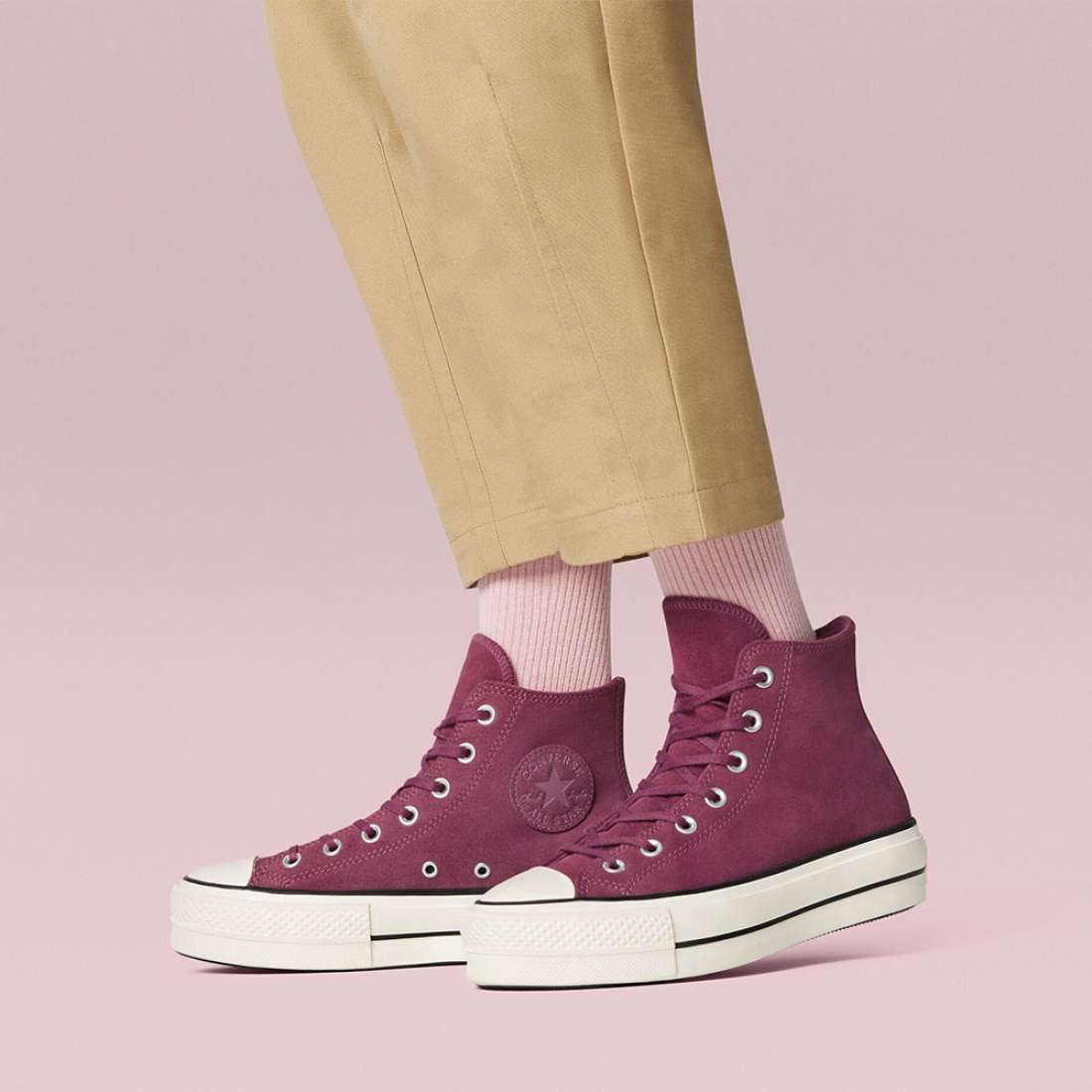 CONVERSE CHUCK TAYLOR ALL STAR LIFT CLEAN SHADOWBERRY/BLACK/EGRET