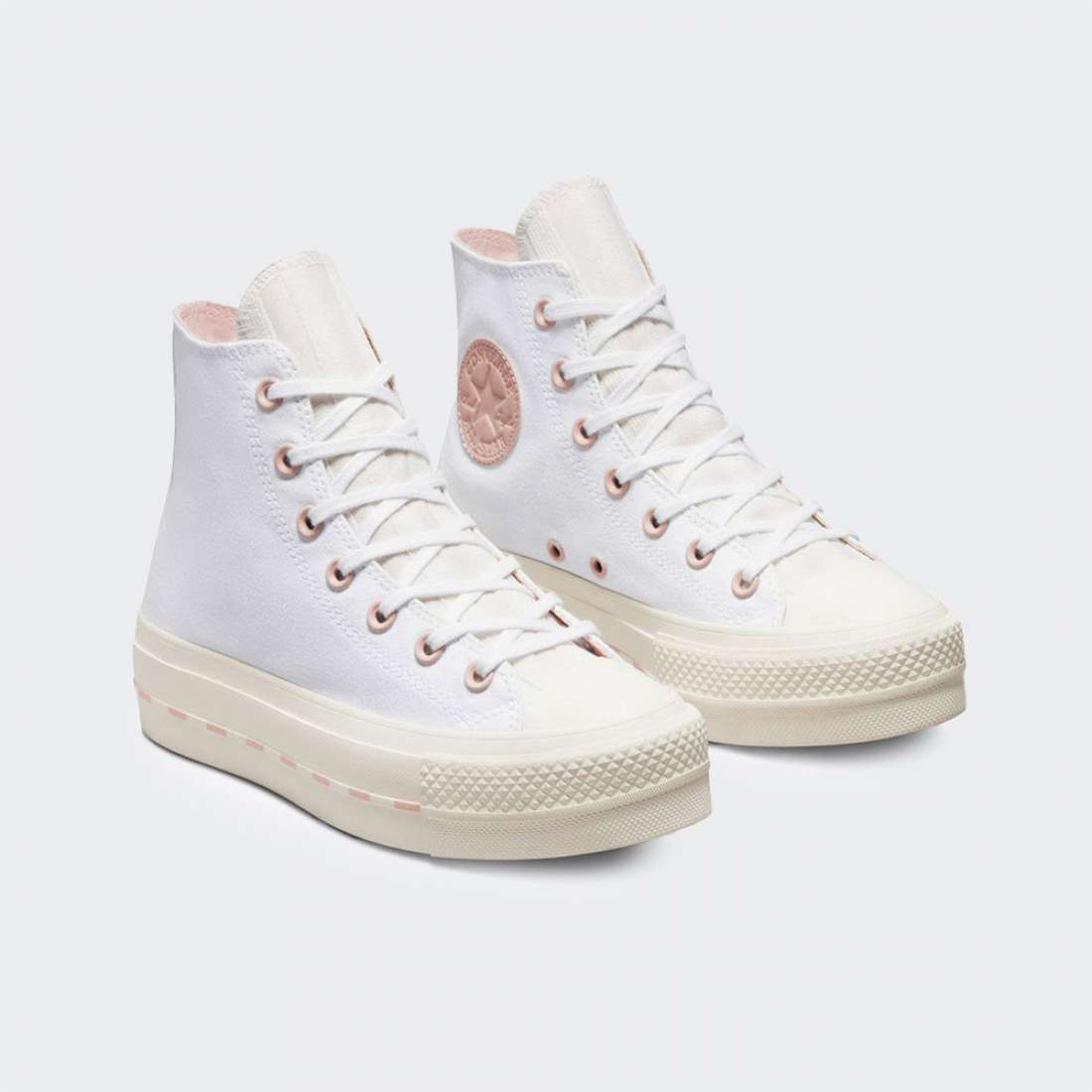 CONVERSE CHUCK TAYLOR ALL STAR LIFT PLATFORM WHITE/EGRET/PINK CLAY