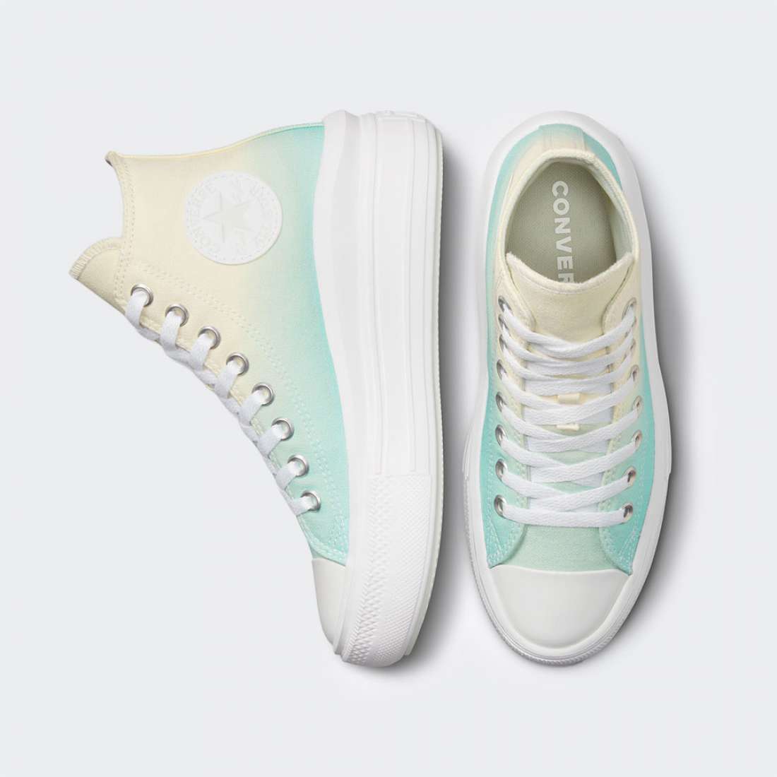 CONVERSE CHUCK TAYLOR ALL STAR HIGH TOP MOVE EGRET/LIGHT DEW/WHITE