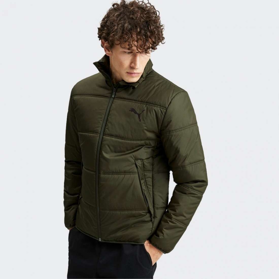 BLUSAO PUMA ESSENTIALS PADDED GREEN