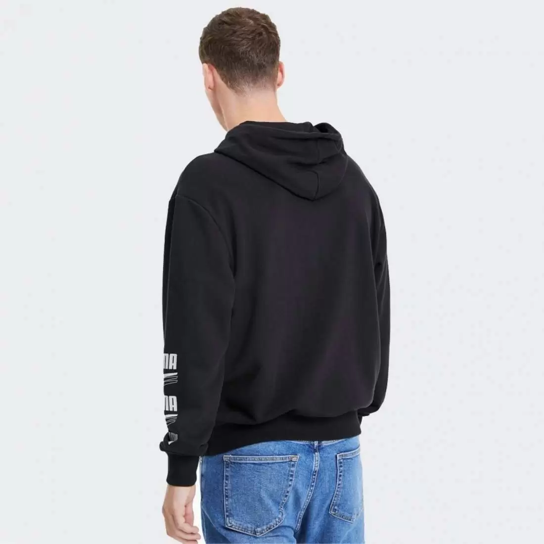 HOODIE PUMA REBEL BOLD BLACK/WHITE