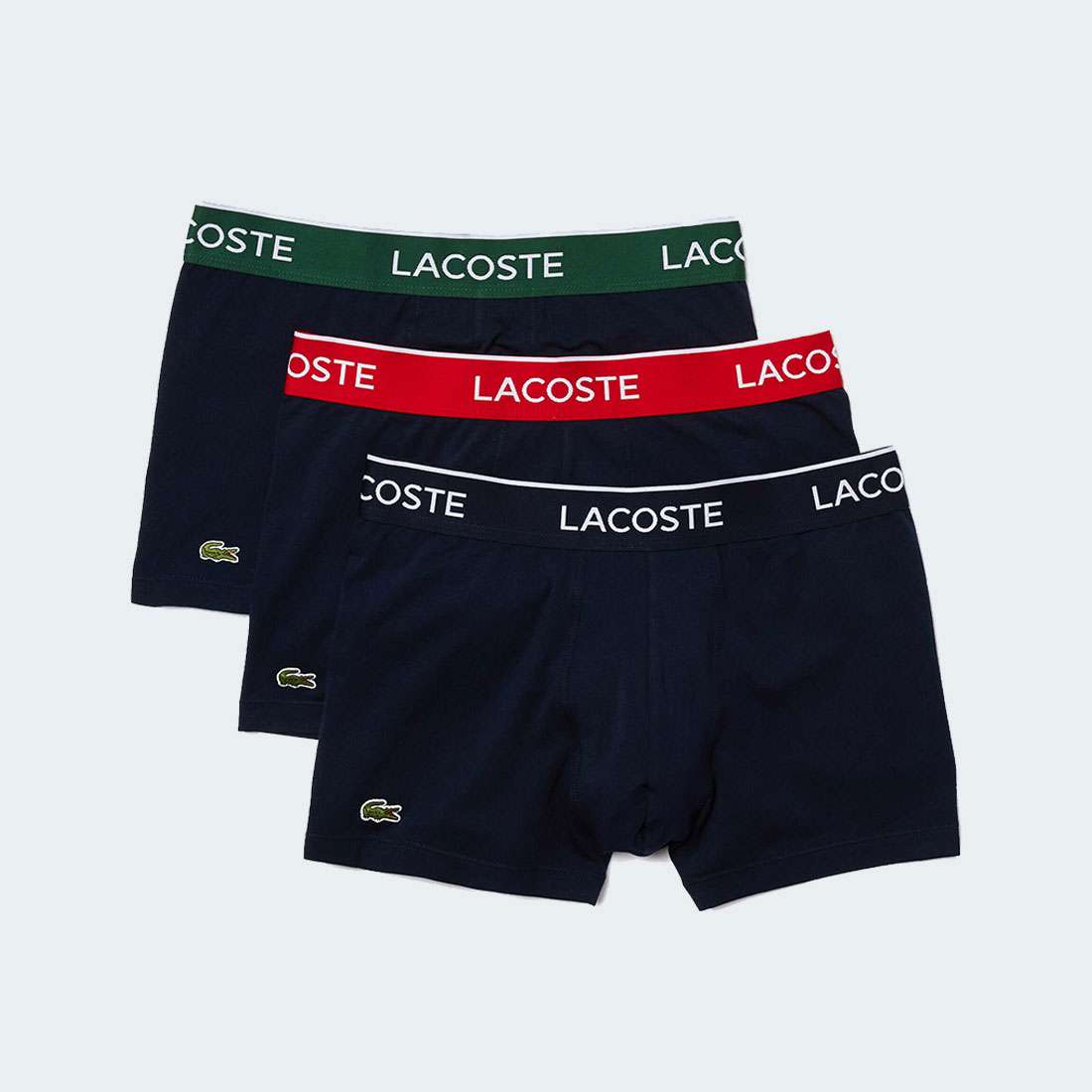 PACK 3 BOXERS LACOSTE 5H3401 NAVY BLUE/GREEN