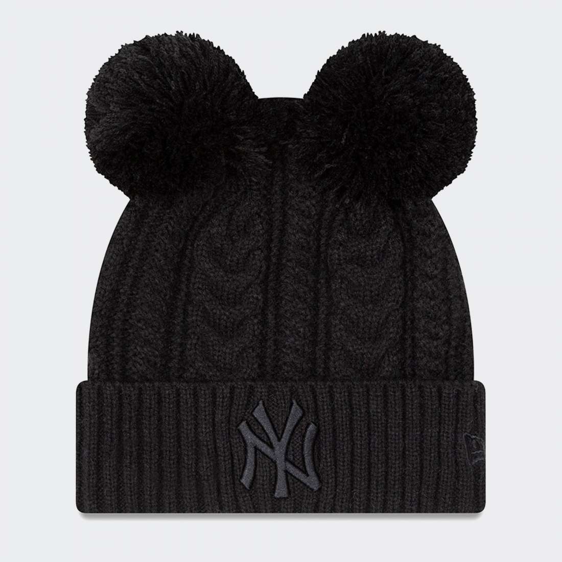 GORRO NEW ERA NEW YORK DOUBLE POM BLACK