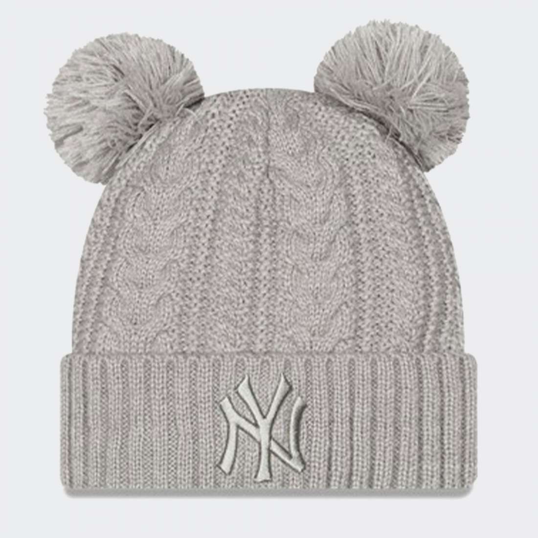 GORRO NEW ERA NEW YORK DOUBLE POM GREY