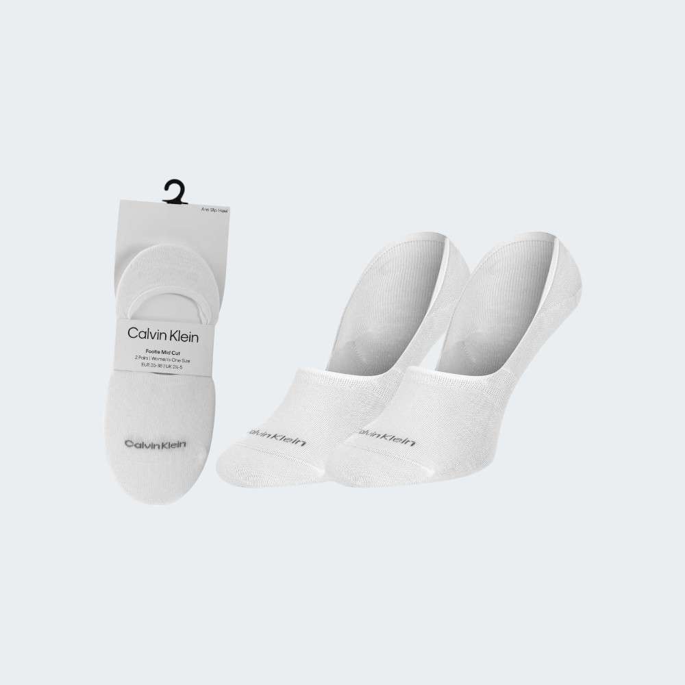 MEIAS CALVIN KLEIN FOOTIE WHITE