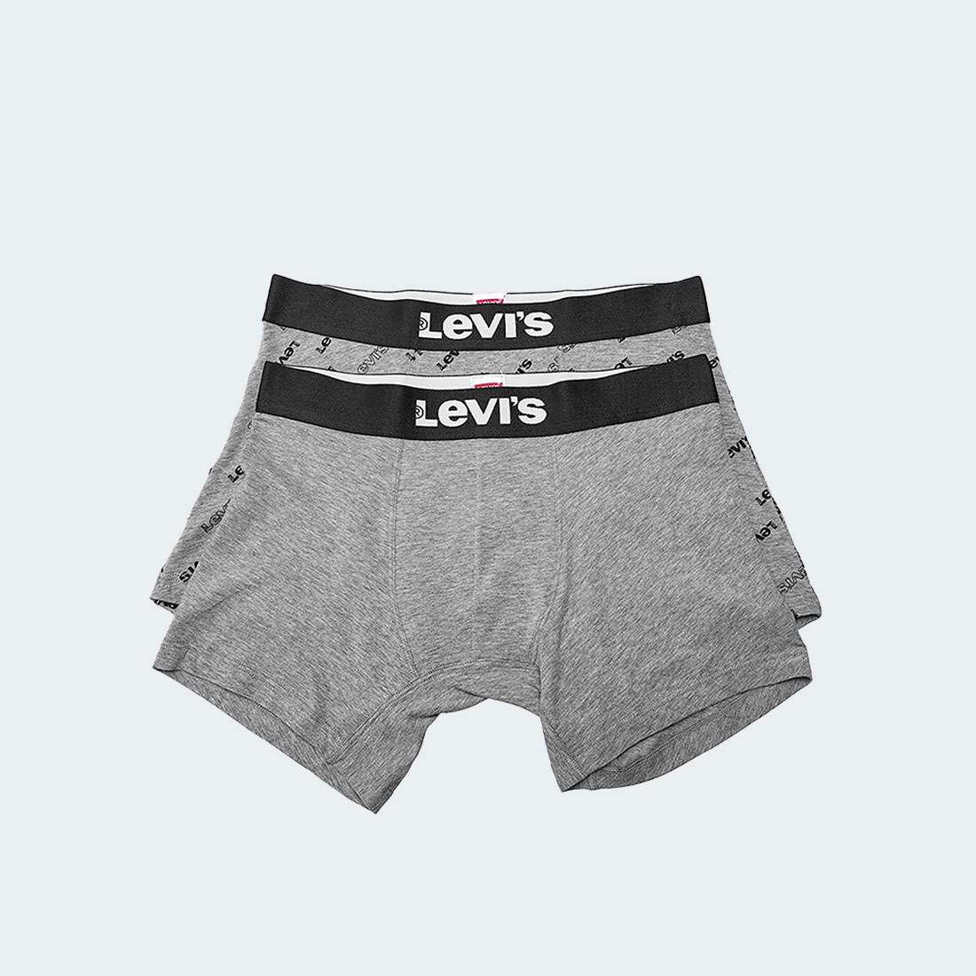 PACK 2 BOXERS LEVIS LOGO 701227428-002 MID GREY MELANGE/BLACK